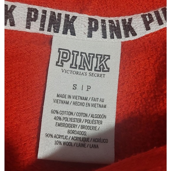 Pink Victoria's Secret Small Red Hoodie - Picture 3 of 5